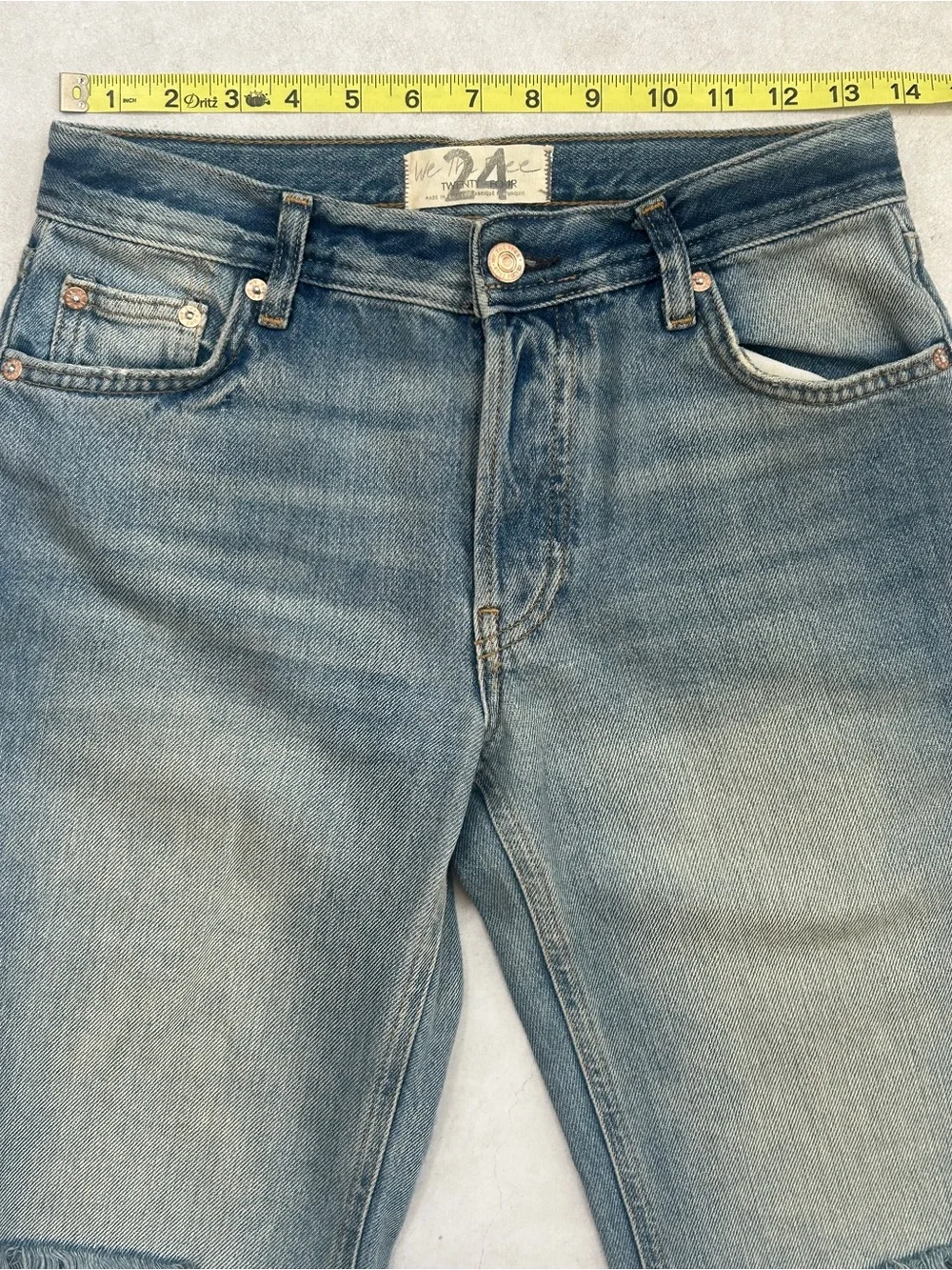 Free People Maggie Mid Rise Straight Leg Jeans in Aged to Perfection | Size 24